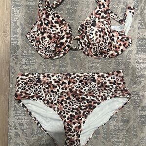 Leopard Print Bikini Set